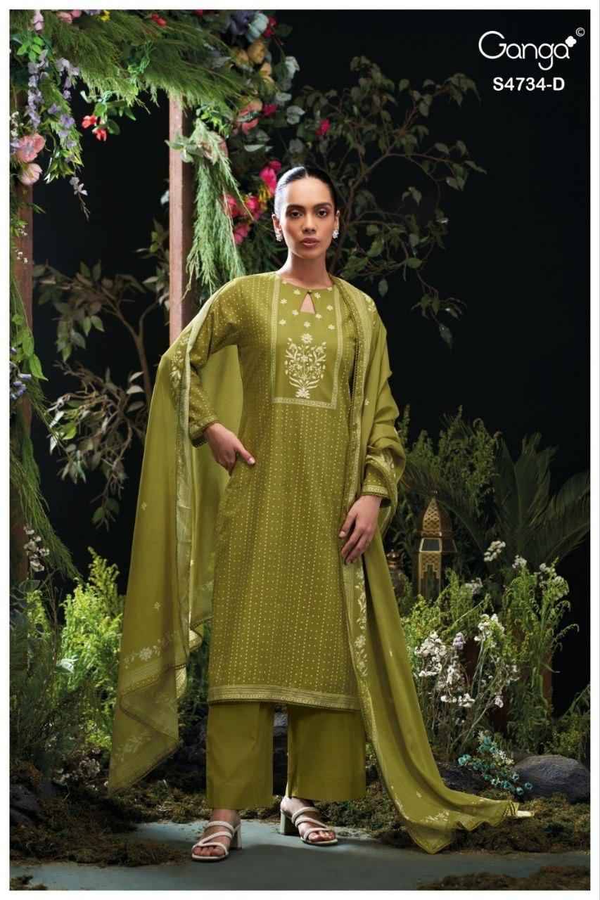 JIVANSHI 4734 Series By Ganga Fashion Beautiful Festive Suits Stylish Colorful Fancy Casual Wear & Ethnic Wear PREMIUM COTTON Dresses At Wholesale Price